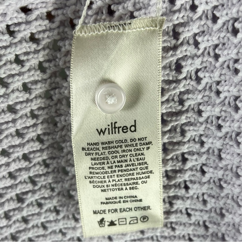 Aritzia Dress Womens XS Wilfred Evie Crochet Pastel Boho Whimsical Midi Lavender - Picture 9 of 12